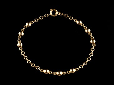 Pulseira Ouro Contas achatadas