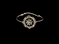 Escrava ouro e prata com diamantes e onix