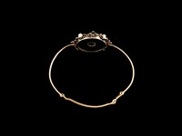 Escrava ouro e prata com diamantes e onix