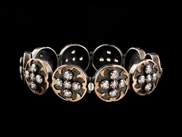 Pulseira Ouro e Prata com Zirconias